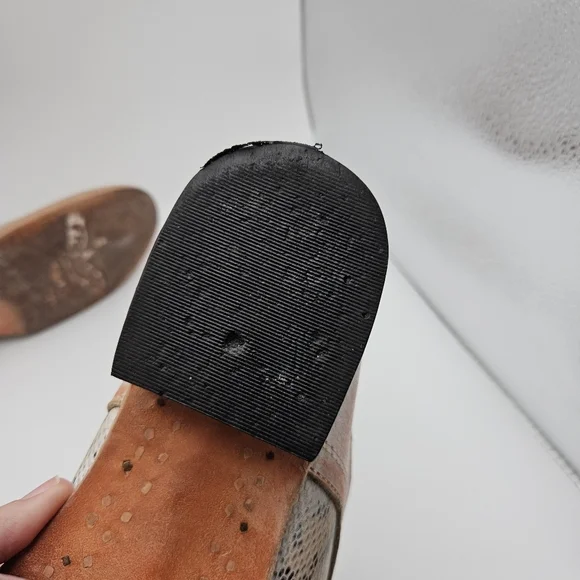 Freebird by Steven Malena loafer mule orange white python size 8 - Picture 9 of 12